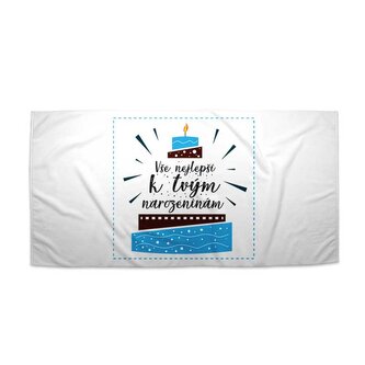 Ručník Vše nejlepší k tvým narozeninám: 50x100 cm