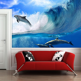 Tapeta Delfíni ve vlnách: 336x220 cm