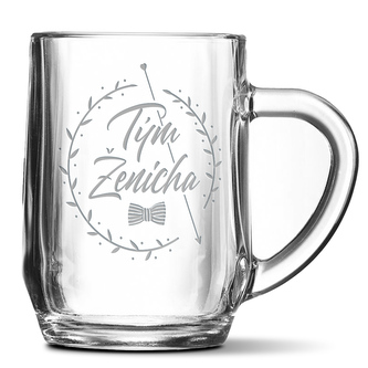 Půllitr Tým ženicha motýlek: 0,5