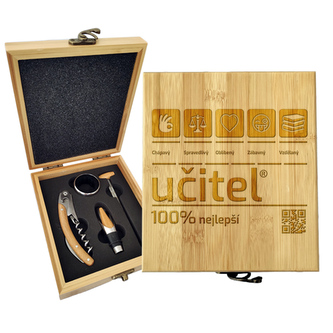 Dárková sada na víno Učitel: 147×168×49 mm