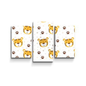Obraz - 3-dílný Tygřík: 75x50 cm