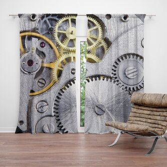 Závěs Hodinový strojek: 2ks 140x250cm