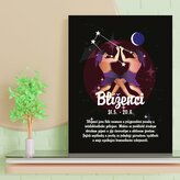 Dárková cedulka Blíženci: 30x40 cm