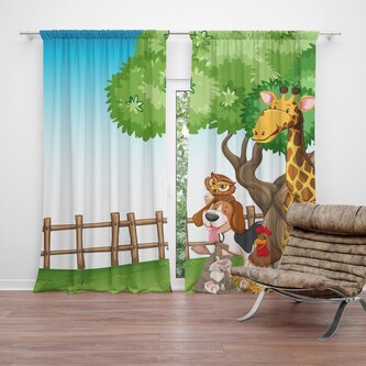 Závěs Zvířátka 2: 2ks 140x250cm Závěs Zvířátka 2: 2ks 140x250cm