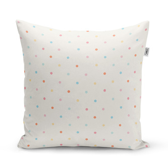 Polštář Barevné tečky na béžové: 50x50 cm