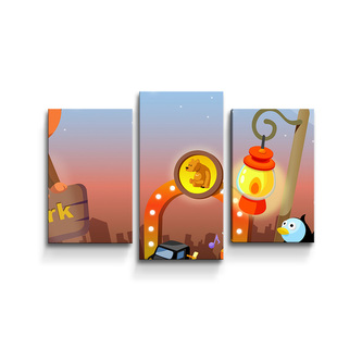 Obraz - 3-dílný Dětský motiv 4: 75x50 cm