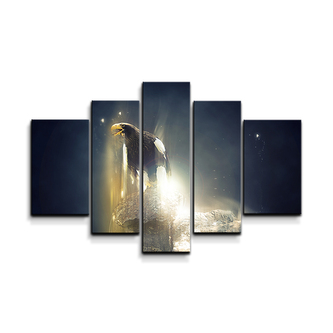 Obraz - 5-dílný Orel: 125x90 cm