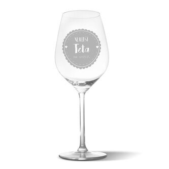 Sklenička na víno Nejlepší teta na světě: 49 cl