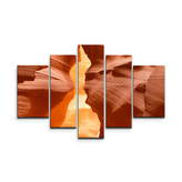 Obraz - 5-dílný Skály v poušti: 125x90 cm