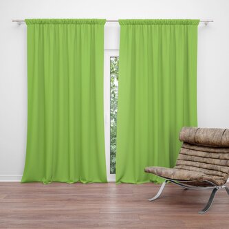 Závěs Jablečná zelená: 2ks 140x250cm