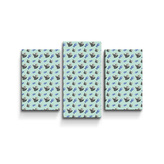 Obraz - 3-dílný kočky a rybičky : 75x50 cm