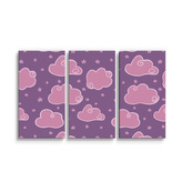 Obraz - 3-dílný Růžové obláčky: 120x80 cm