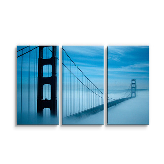 Obraz - 3-dílný Golden Gate 3: 120x80 cm