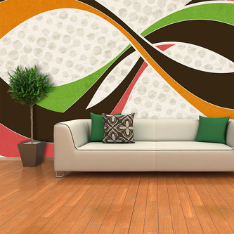 Tapeta Retro abstrakce: 336x220 cm