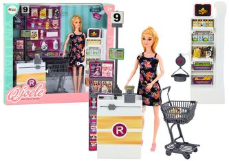 Zestaw Lalka w supermarkecie + akcesoria