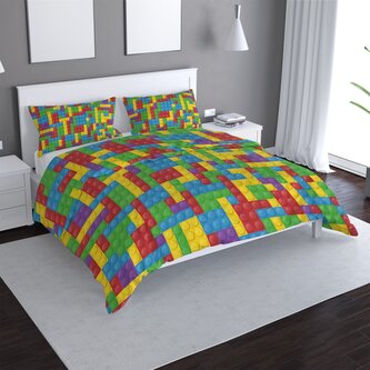 Povlečení Barevná stavebnice: 140x220 / 90x70 Povlečení Barevná stavebnice: 140x220 / 90x70