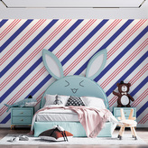 Tapeta Modročervené pruhy: 208x125 cm