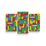 Obraz - 3-dílný Barevná stavebnice: 75x50 cm