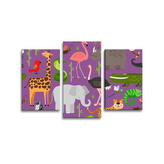 Obraz - 3-dílný Animované safari: 75x50 cm