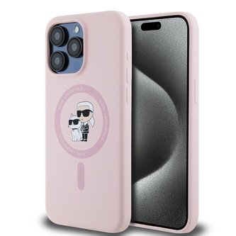 Karl Lagerfeld Liquid Silicone Karl and Choupette Magsafe Zadní Kryt pro iPhone 14 Pro Max Pink Karl Lagerfeld Liquid Silicone Karl and Choupette Magsafe Zadní Kryt pro iPhone 14 Pro Max Pink