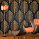 Tapeta Zlaté listy: 336x220 cm