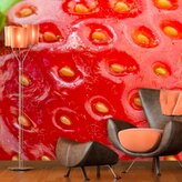 Tapeta Detail jahody: 336x220 cm