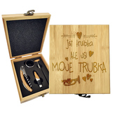 Dárková sada na víno Jsi trubka, ale jsi moje trubka: 147×168×49 mm