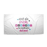 Ručník Když Bůh stvořil maminky: 30x50 cm