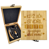 Dárková sada na víno Když Bůh stvořil tety: 147×168×49 mm