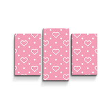 Obraz - 3-dílný Srdce a tečky: 75x50 cm