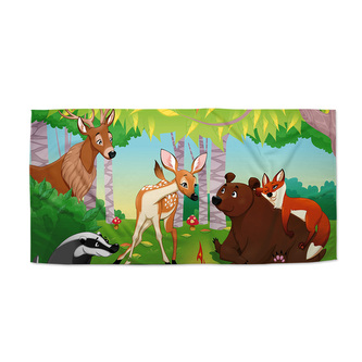 Ručník Lesní zvířátka 2: 70x140 cm Ručník Lesní zvířátka 2: 70x140 cm