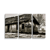 Obraz - 3-dílný Starý dům: 120x80 cm