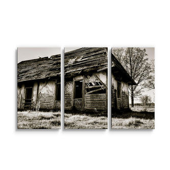 Obraz - 3-dílný Starý dům: 120x80 cm