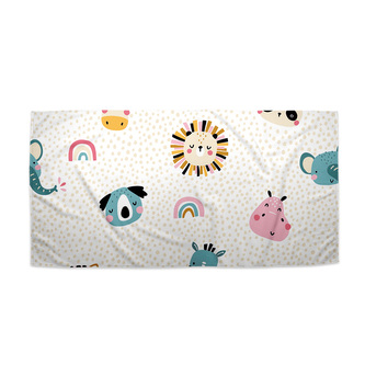 Ručník Hroch, zebra a slunce: 50x100 cm