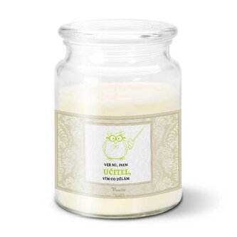 Svíčka Věř mi, jsem učitel vím co dělám: 500 g 