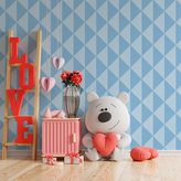 Tapeta Modré obrácené pyramidy: 336x220 cm