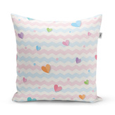 Polštář Barevná srdíčka: 60x60 cm