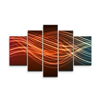 Obraz - 5-dílný Abstrakce strip: 125x90 cm