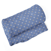 Deka Srdíčka na modré: 150x120 cm