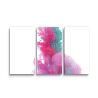 Obraz - 3-dílný Barevný kouř: 120x80 cm