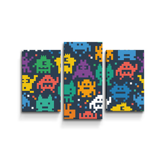 Obraz - 3-dílný Videohra 3: 75x50 cm