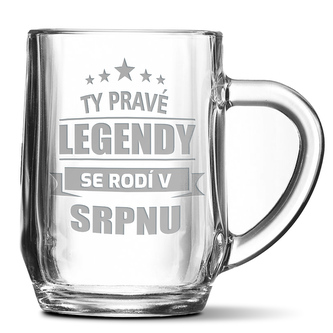 Půllitr Ty pravé legendy se rodí v srpnu: 0,5