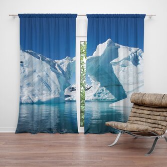 Závěs Ledovce: 2ks 140x250cm