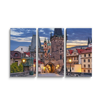 Obraz - 3-dílný Karlův most: 120x80 cm