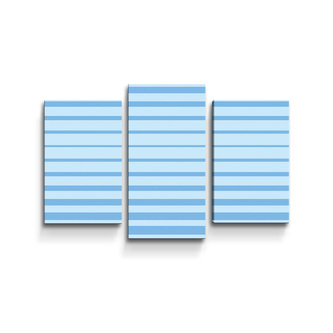 Obraz - 3-dílný Světle modré pruhy: 75x50 cm