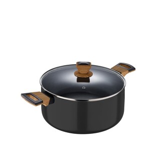 Kastrol s nepřilnavým povrchem a poklicí 20 cm Earth Black Kastrol s nepřilnavým povrchem a poklicí 20 cm Earth Black