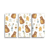 Obraz - 3-dílný Medvědi: 120x80 cm