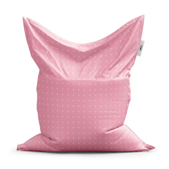 Sedací vak Bílé čárky na růžové: 150x100 cm Sedací vak Bílé čárky na růžové: 150x100 cm