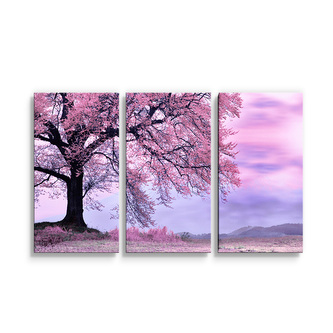 Obraz - 3-dílný Růžový strom: 120x80 cm