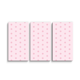 Obraz - 3-dílný Růžové puntíky: 120x80 cm